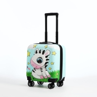 Чемодан малый 18", отдел на молнии, 4 колеса, цвет бирюзовый Чемодан малый 18", отдел на молнии, 4 колеса, цвет бирюзовый