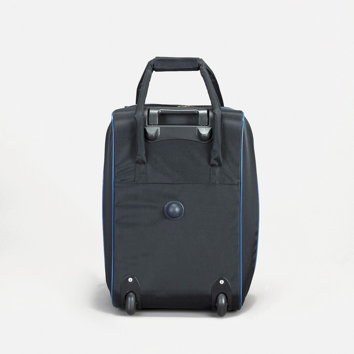 Чемодан малый 37 л (S) с сумкой, отдел на молнии, наружный карман, с расширением, цвет синий