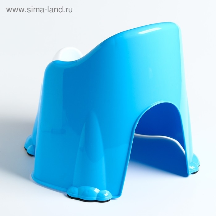 Горшок детский антискользящий «Комфорт» с крышкой, съёмная чаша, цвет голубой Горшок детский антискользящий «Комфорт» с крышкой, съёмная чаша, цвет голубой