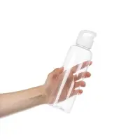 Бутылка для воды Plaske, прозрачная с белой крышкой Бутылка для воды Plaske, прозрачная с белой крышкой