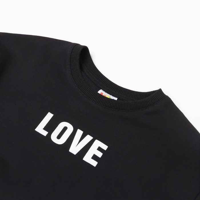 Футболка для девочки, цвет черный, рост 122 см