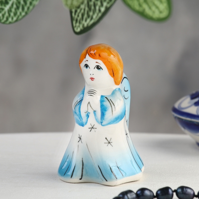 Сувенир "Ангел", малый, цвет, гжель