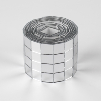 Зеркальная мозайка клеевая, 1 × 1 см, 4 ряда 4 см × 1 м, серебряное стекло Зеркальная мозайка клеевая, 1 × 1 см, 4 ряда 4 см × 1 м, серебряное стекло