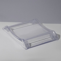 Монетница двухкомпонентная, с местом для рекламной вставки, 16,3&times;19,3&times;3, цвет прозрачный