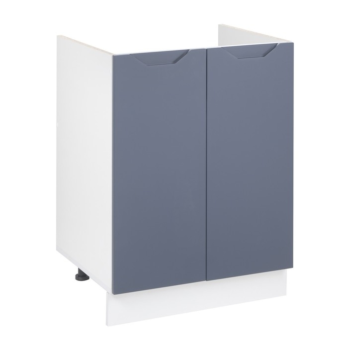 Шкаф напольный 600 под мойку Хельга, 600х500х824, Белый/Маренго софт МДФ