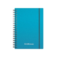 Тетрадь А6 на спирали, 80 листов в клетку, ErichKrause Ice Metallic, пластиковая обложка, на резинке, блок офсет 100% белизна, МИКС Тетрадь А6 на спирали, 80 листов в клетку, ErichKrause Ice Metallic, пластиковая обложка, на резинке, блок офсет 100% белизна, МИКС