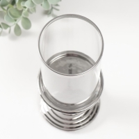 Подсвечник керамика, стекло на 1 свечу "Иллюзия. Зебра" d=7,5 см серебро 9х9х24 см Подсвечник керамика, стекло на 1 свечу "Иллюзия. Зебра" d=7,5 см серебро 9х9х24 см