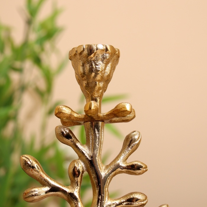 Подсвечник Подсвечник "Фьюри" алюминий 10х11,5х30 см