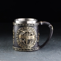 Кружка из нержавеющей стали &laquo;HATE&raquo;, 400 мл, цвет серебристый