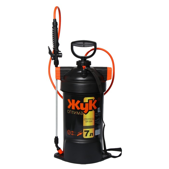 Опрыскиватель помповый, 7 л, термоусадка, пластиковый брандспойт, «Жук» Опрыскиватель помповый, 7 л, термоусадка, пластиковый брандспойт, «Жук»