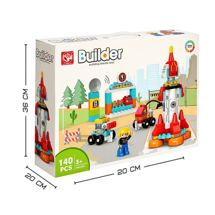 Конструктор &laquo;Космическая ракета&raquo;, 140 деталей