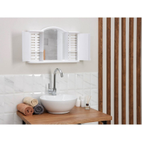 Шкафчик зеркальный для ванной комнаты &laquo;Арго&raquo;, цвет снежно-белый