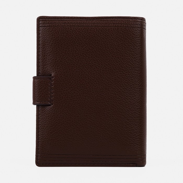 Портмоне мужское на кнопке, 3 в 1, для автодокументов, паспорта, карт, купюр, цвет коричневый Портмоне мужское на кнопке, 3 в 1, для автодокументов, паспорта, карт, купюр, цвет коричневый