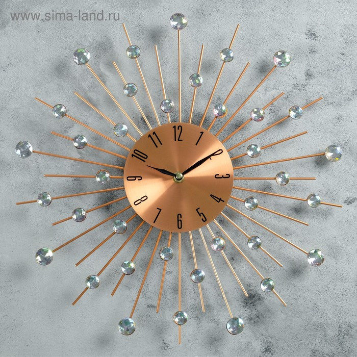 Часы настенные, серия: Ажур, "Сухан", плавный ход, d-40 см, циферблат 13 см