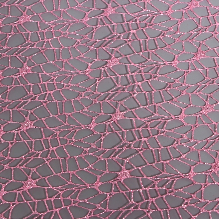 Упаковка для цветов Упаковка для цветов "Паутинка с глиттером" розовая, 48 см х 4,5 м