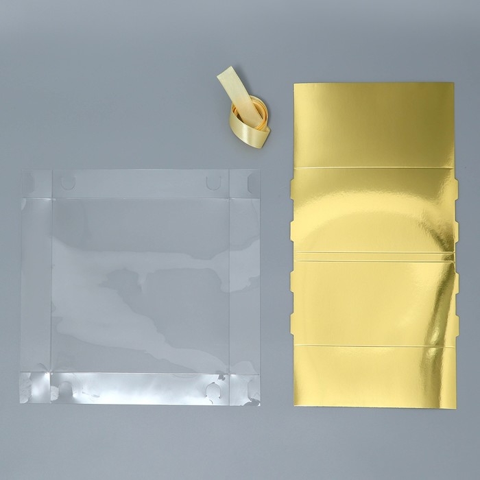 Коробка подарочная складная, упаковка, &laquo;Золотая&raquo;, 20 х 20 х 10 см