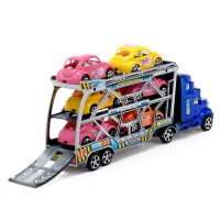 Грузовик инерционный &laquo;Тягач&raquo; с 6 машинами, МИКС