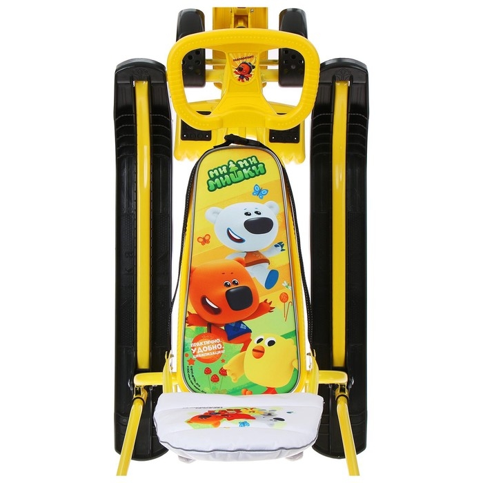 Снегокат с колёсами &laquo;Тимка спорт 6 Ми-ми-мишки&raquo;, с родительской ручкой, со спинкой и ремнём безопасности