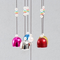 Музыка ветра металл "Три денежных жабы" 6 колокольчиков 55х8х8 см Музыка ветра металл "Три денежных жабы" 6 колокольчиков 55х8х8 см