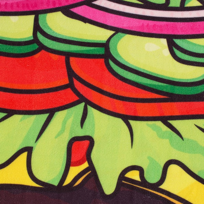 Полотенце пляжное &laquo;Гамбургер&raquo;, 134 &times; 150 см, 100 % п/э