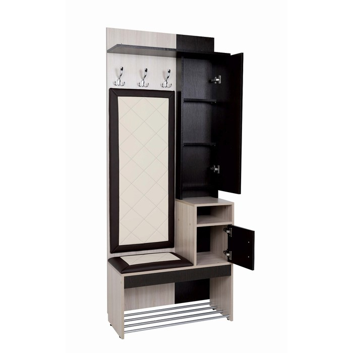 Прихожая Ольга 1, Ясень шимо светлый/Венге Прихожая Ольга 1, Ясень шимо светлый/Венге