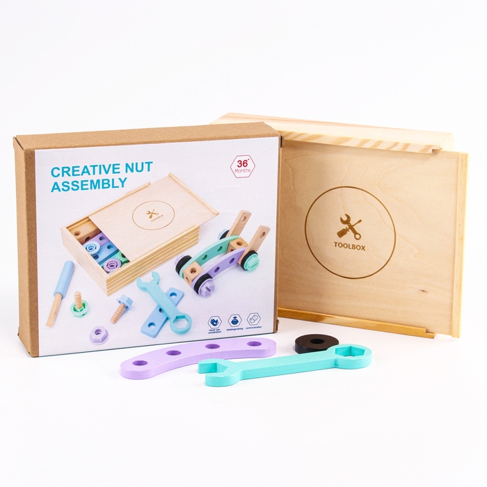 Деревянный конструктор &laquo;Маленький строитель&raquo;, 21,3 &times; 17,5 &times; 4,5 см