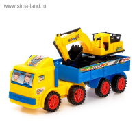 Грузовик инерционный «Стройка», цвета МИКС Грузовик инерционный «Стройка», цвета МИКС