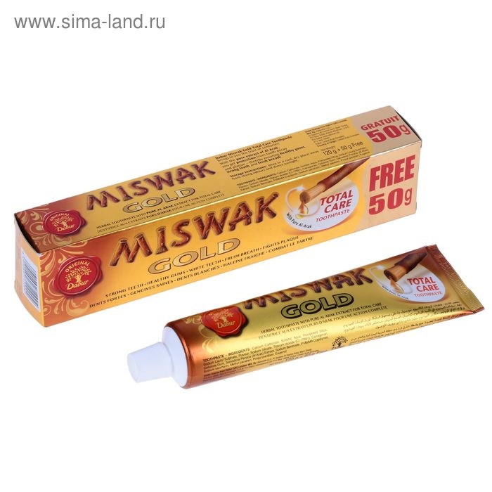 Зубная паста Dabur Miswak Gold, 120 г + 50 г Зубная паста Dabur Miswak Gold, 120 г + 50 г