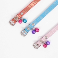 Ошейник "Блестящая полоса", искусственная кожа, 31 х 1 см, микс цветов Ошейник "Блестящая полоса", искусственная кожа, 31 х 1 см, микс цветов