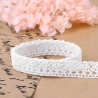 Кружево вязаное, 15 мм × 15 ± 1 м, цвет белый Кружево вязаное, 15 мм × 15 ± 1 м, цвет белый