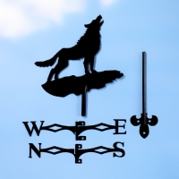 Флюгер "Воющий волк №2" малый 15*25 см Флюгер "Воющий волк №2" малый 15*25 см