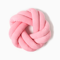 Подушка-узел &laquo;Этель&raquo;, d=33см, цвет розовый, велюр