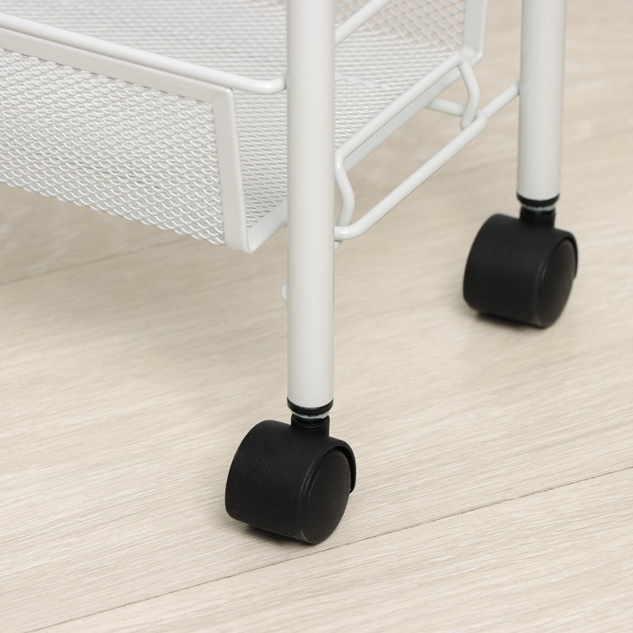 Этажерка на колёсиках &laquo;Ладья 1К&raquo;, 3 яруса, 44&times;17&times;75,5 см, цвет серый