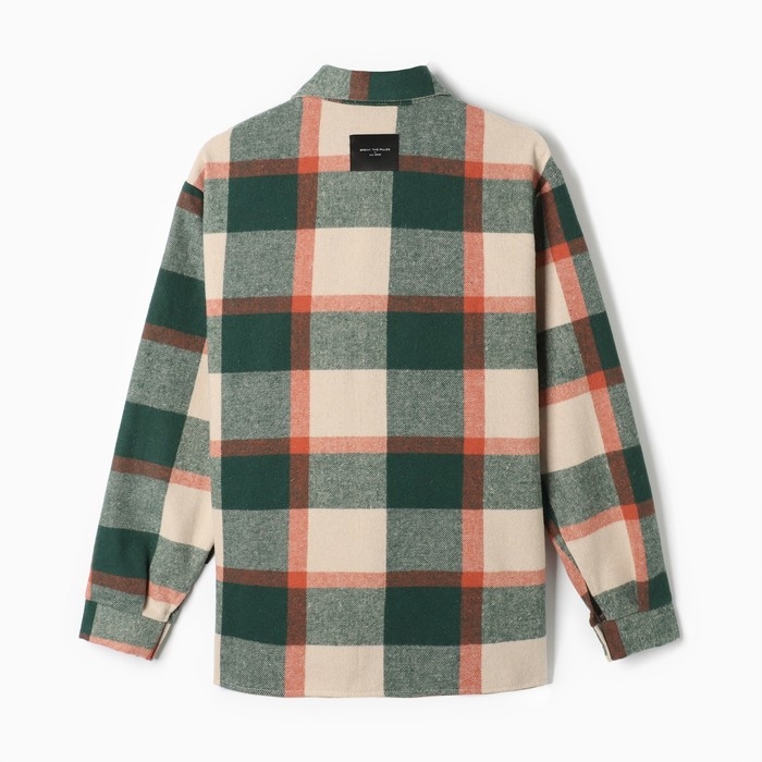 Рубашка мужская в клетку MIST, размер 50, зеленый Рубашка мужская в клетку MIST, размер 50, зеленый