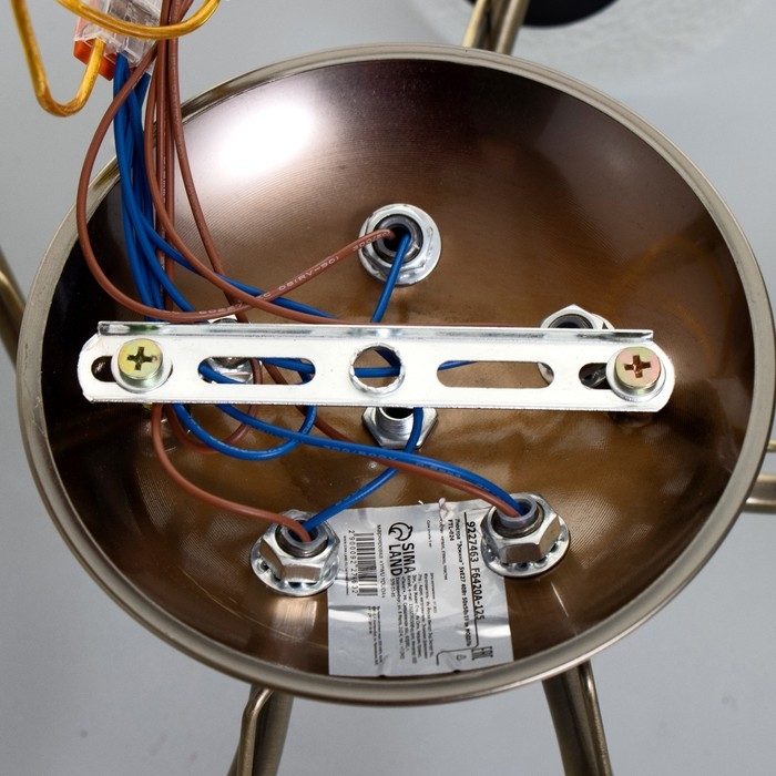 Люстра "Эсм BayerLuxина" 5хЕ27 40Вт бронза 50х50х19 см BayerLux