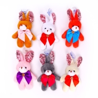 Мягкая игрушка &laquo;Зайчик с бантиком&raquo;, с пайетками, на присоске, цвета МИКС