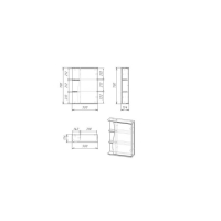 Зеркало-шкаф для ванной комнаты "Тура 5001", с тремя полками, 50 х 15,4 х 70 см