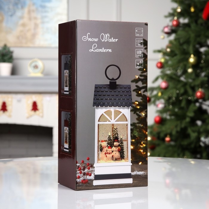 Фигура светодиодная &laquo;Сияние праздника&raquo;, 27.3х10.9х6.3 см, музыка, батарейки ААх3 (не в комплекте), USB, свечение тёплое белое