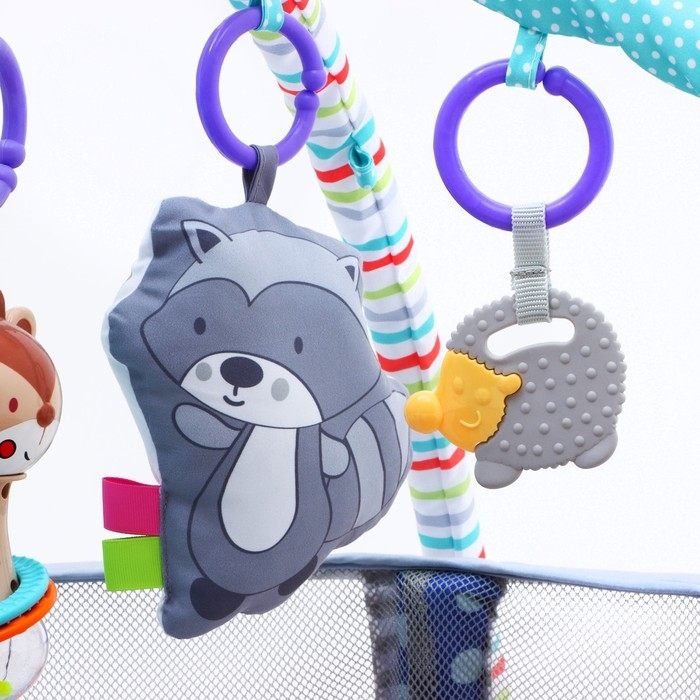 Развивающий коврик 3 в 1 &laquo;Лиса&raquo;, 68х68 см, 30 цветных шариков, 5 игрушек, Крошка Я