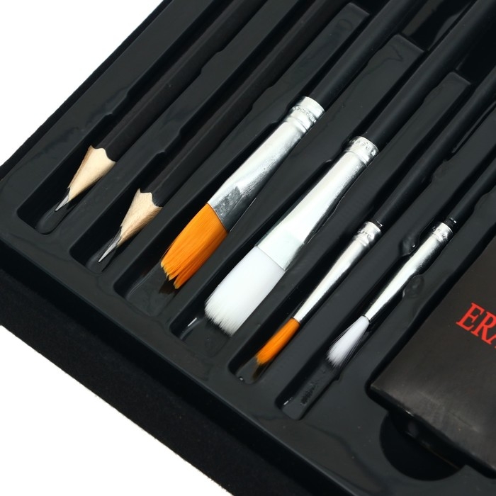 Набор для рисования складной, в чемоданчике голубой Набор для рисования складной, в чемоданчике голубой