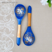 Ложка &laquo;Золотая кудрина&raquo;, салатная, 6&times;21 МИКС