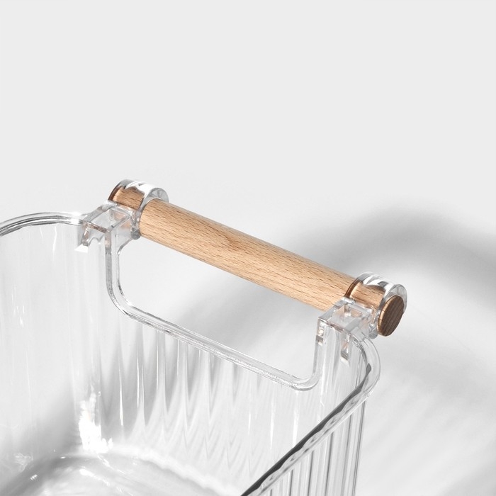 Контейнер для хранения с ручкой LaDо́m &laquo;Кристалл&raquo;, 28,5&times;15,3&times;11 см, цвет прозрачный