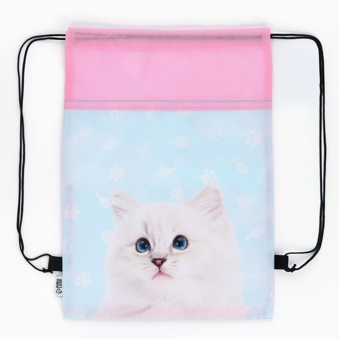 Мешок для обуви &laquo;Мысли кота&raquo; нетканное полотно, размер 30 х 40 см МИКС