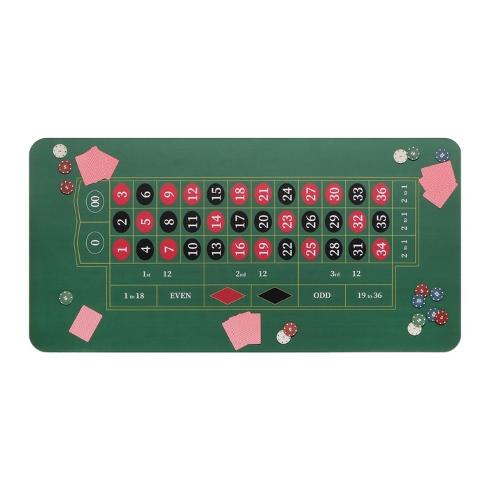 Сукно для игры в рулетку, прорезиненный, 120 х 60 см, толщина 3 мм Сукно для игры в рулетку, прорезиненный, 120 х 60 см, толщина 3 мм