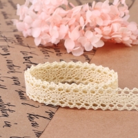 Кружево вязаное, 15 мм &times; 10 &plusmn; 1 м, цвет бежевый