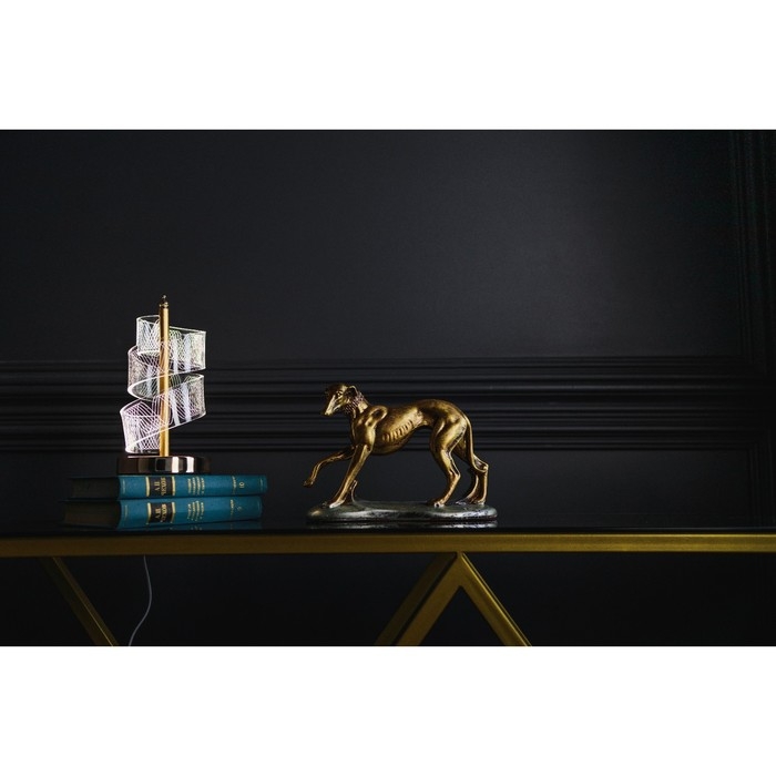 Настольная лампа "Спираль" LED 5Вт золото 11х11х25 см RISALUX