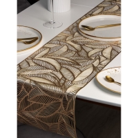 Дорожка на стол Доляна &laquo;Листопад&raquo;, 30&times;150 см, цвет золотой