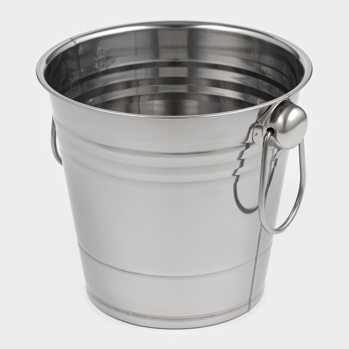 Ведро для льда из нержавеющей стали, 2,5 л, 17×15,5 см Ведро для льда из нержавеющей стали, 2,5 л, 17×15,5 см