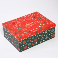 Набор коробок подарочных 15 в 1 «С Новым годом», 12 х 7 х 4 см - 46,6 х 35,2 х 17.5 см, Новый год Набор коробок подарочных 15 в 1 «С Новым годом», 12 х 7 х 4 см - 46,6 х 35,2 х 17.5 см, Новый год