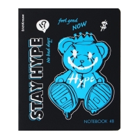 Тетрадь 48 листов в клетку, ErichKrause Low Battery, обложка мелованный картон, матовая ламинация, УФ-лак, блок офсет 100% белизна, МИКС